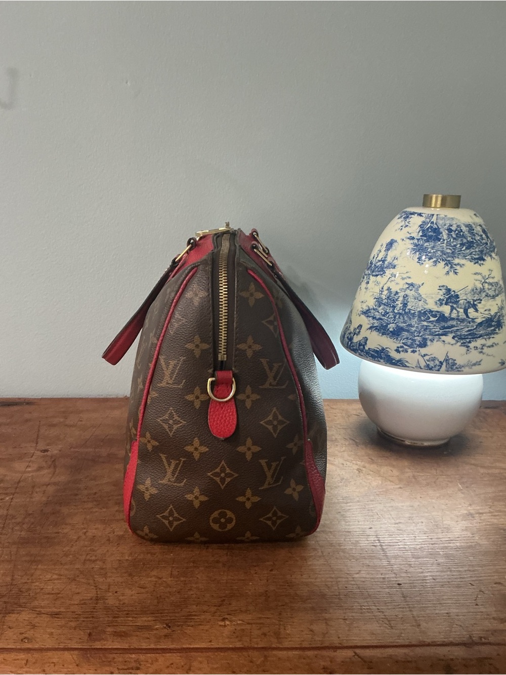 Louis Vuitton Monogram Cherry Red Crossbody Satchel Bag/ COA - Picture 6 of 16